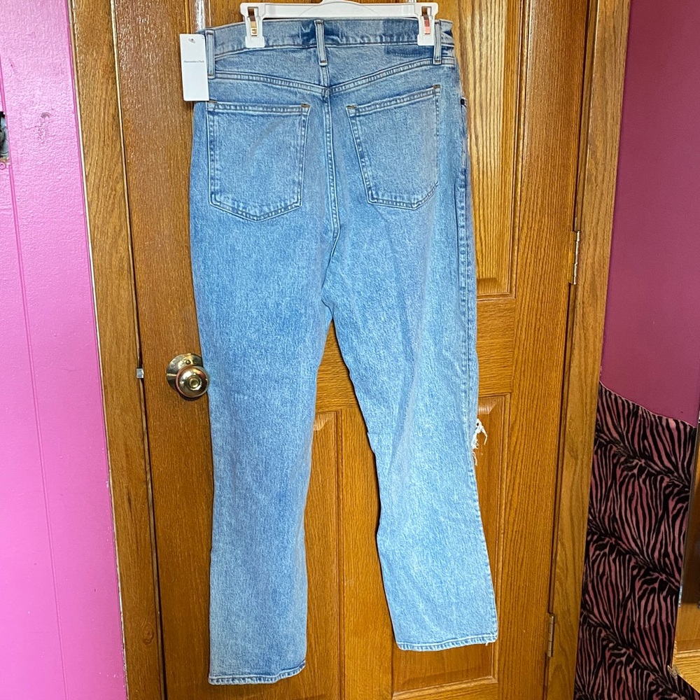 New Abercrombie & Fitch Curve Love Ultra High Rise 90s Straight Jean - Picture 5 of 5